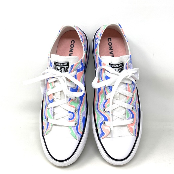 Converse CTAS Lift Platform Low Top Multi Women Kids Canvas Size Sneaker A01018F - Picture 3 of 9